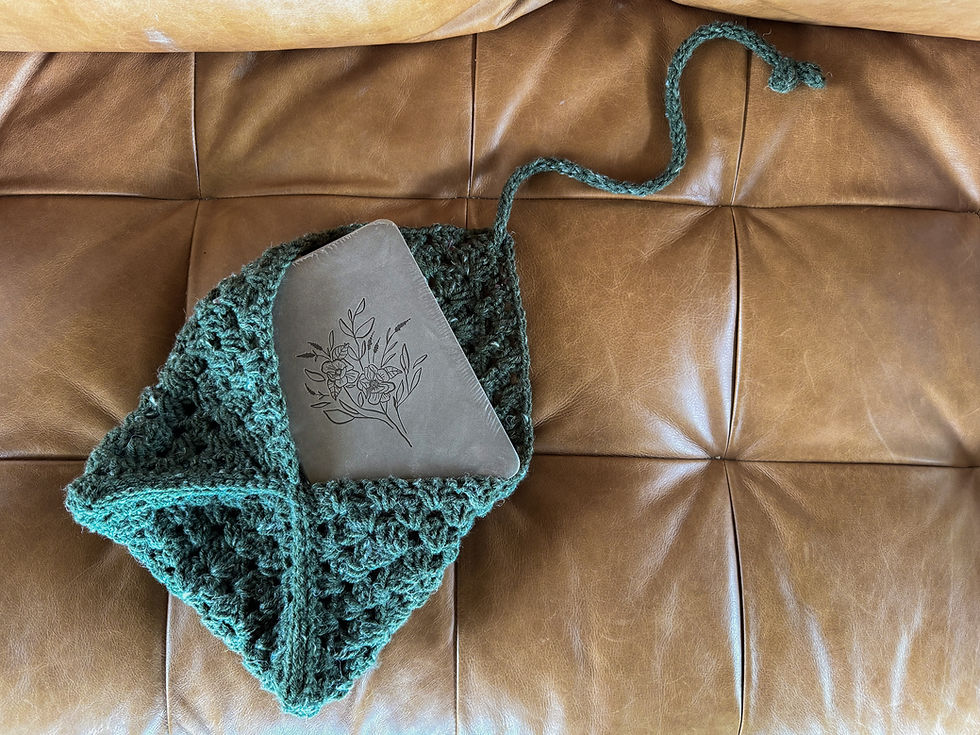 Thumbnail: Compact Crocheted Bible Cover (Moss)