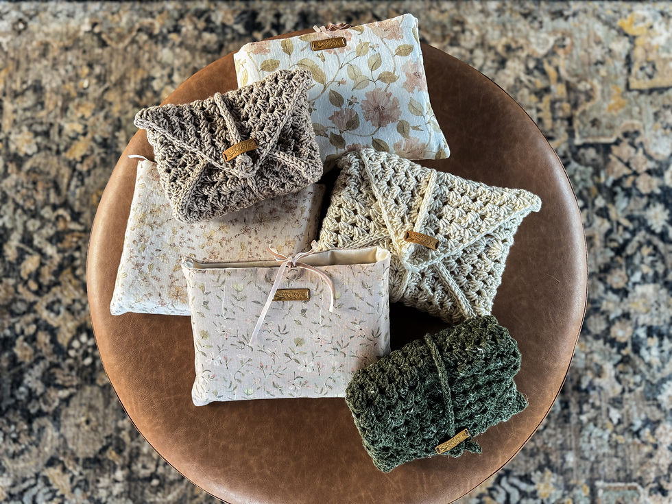 Thumbnail: Large Envelope Crocheted Bible Cover (Oat)