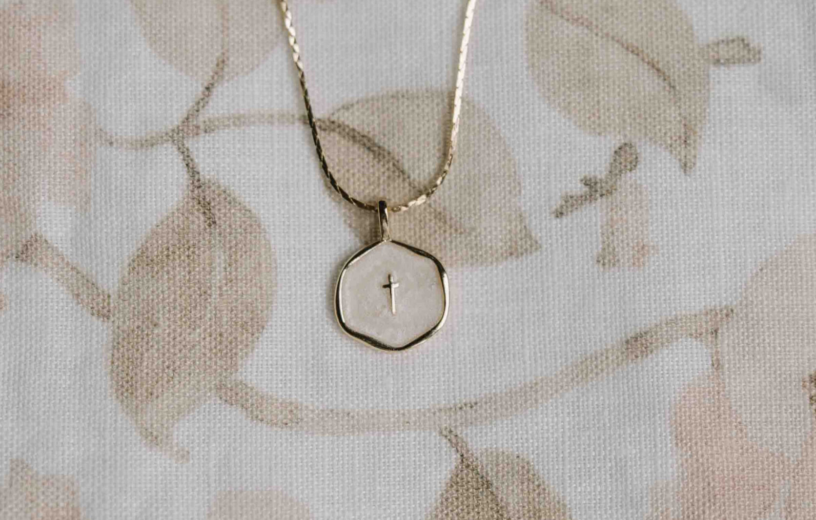 Pearl Cross Pendant Necklace