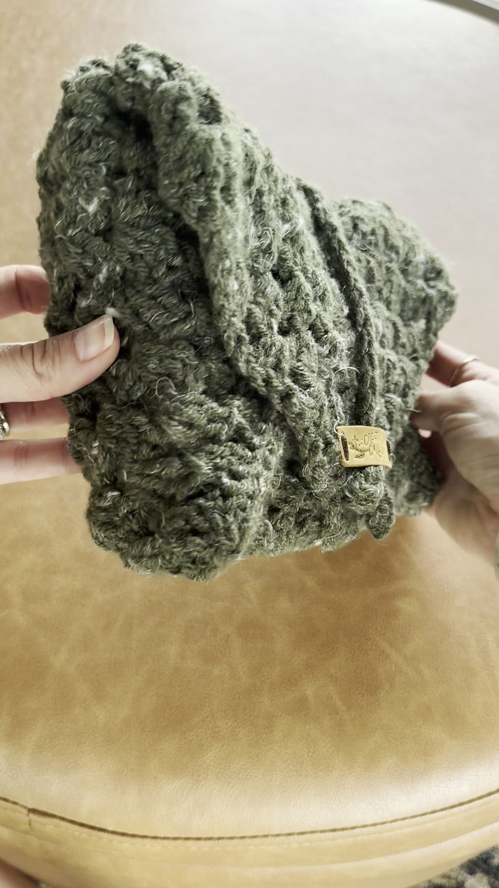 Thumbnail: Compact Crocheted Bible Cover (Moss)