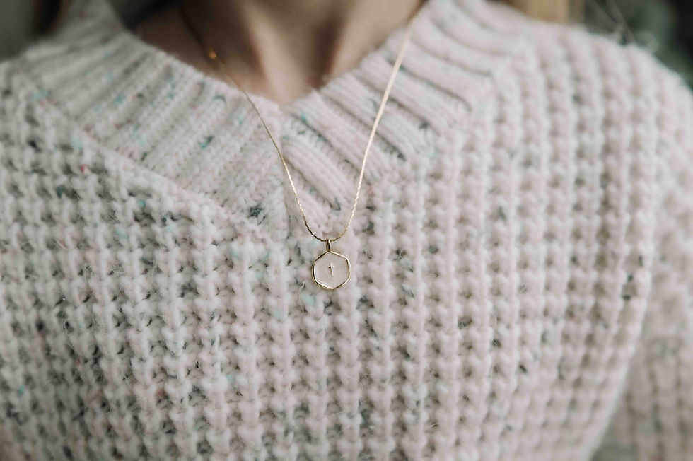 Thumbnail: Pearl Cross Pendant Necklace