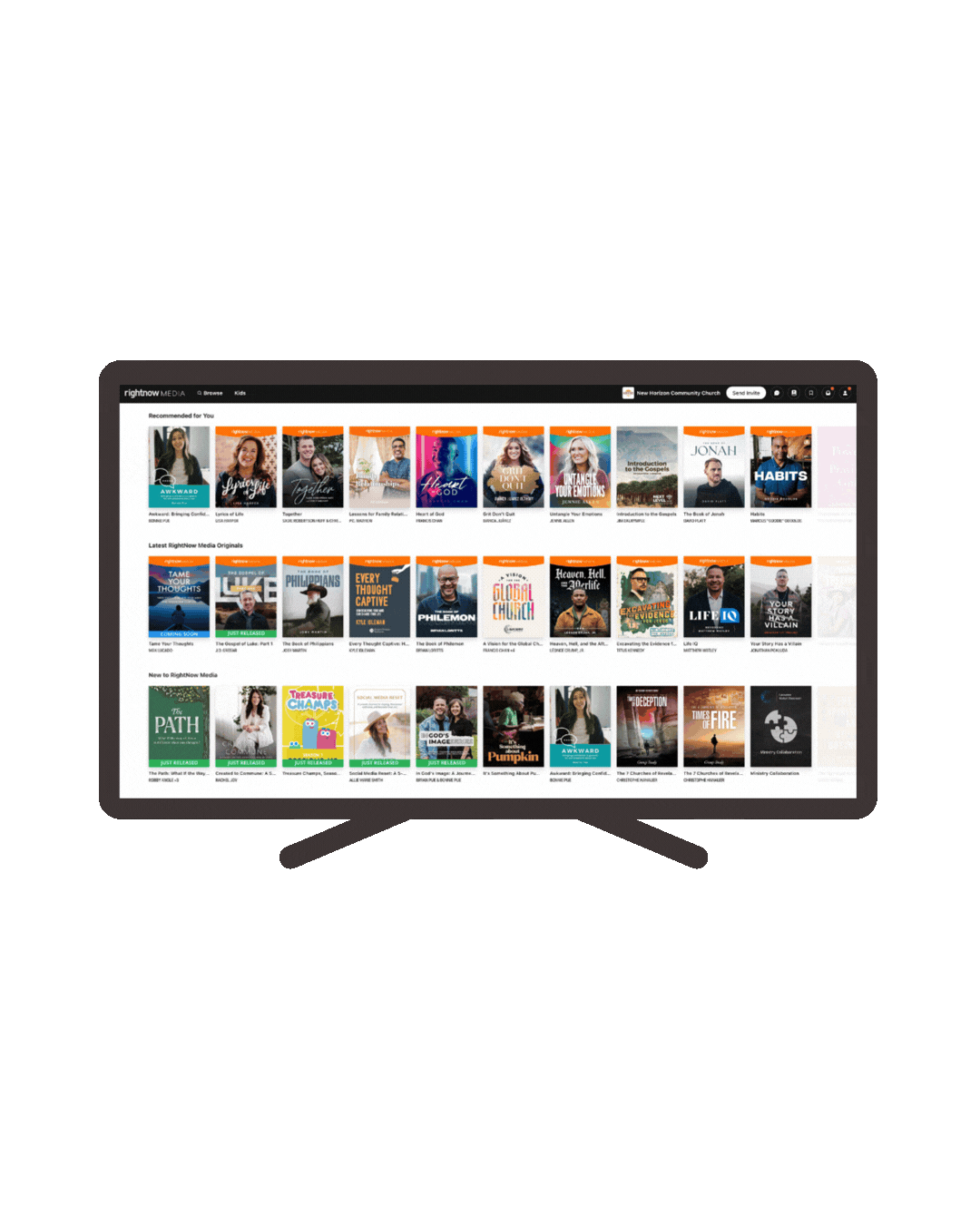 Screenshot of RightNow Media content