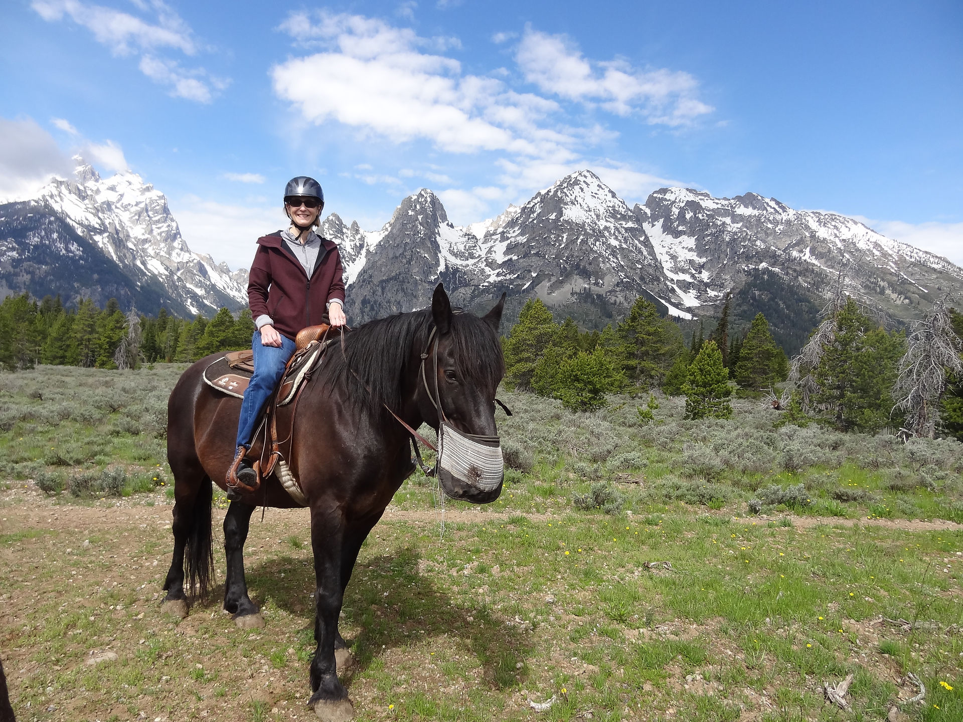 Laura riding a horse