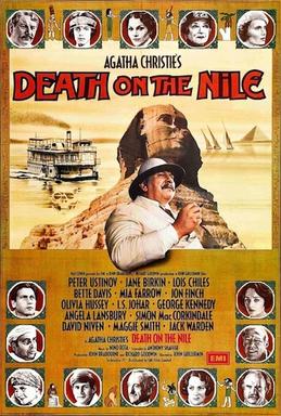 Original British poster of the 1978 Agatha Christie film Death on the Nile