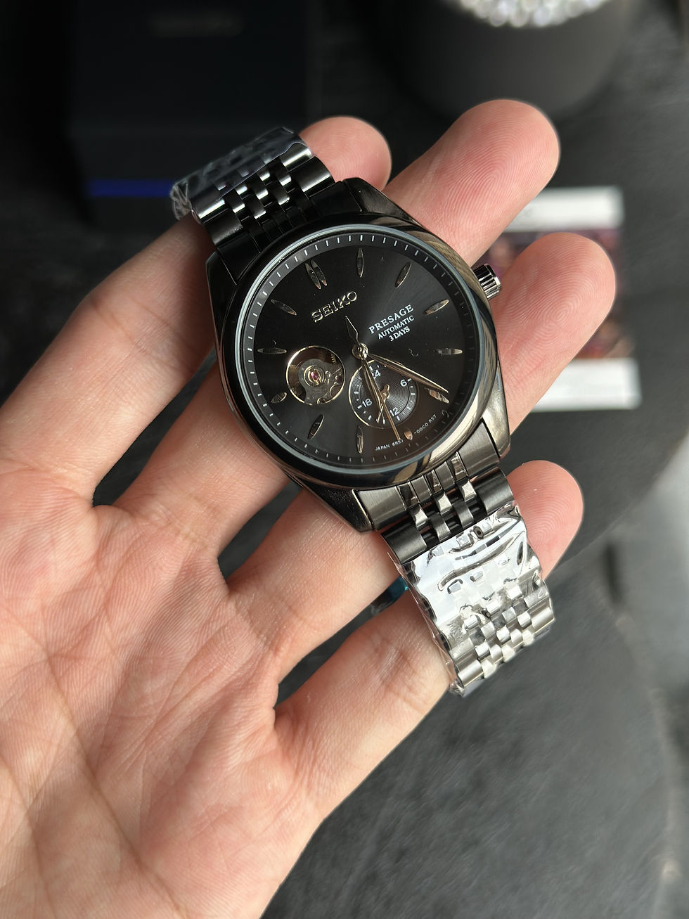 Thumbnail: Seiko Presage Open Heart Automatic Black