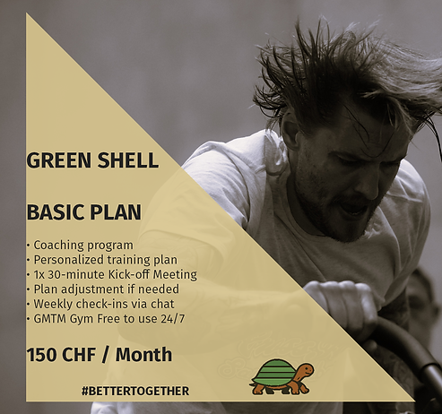 „Sportlicher Mann in intensiver Trainingssituation – symbolisiert Engagement und Fokus für den Green Shell Basic Plan.“