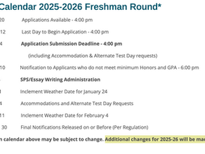 TJ Admissions 2025–26 Calendar: Key Dates to Remember