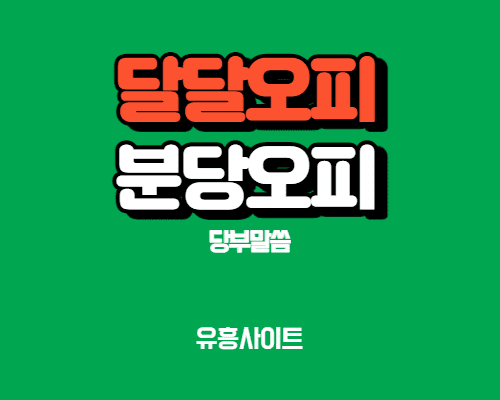 분당오피 당부말씀