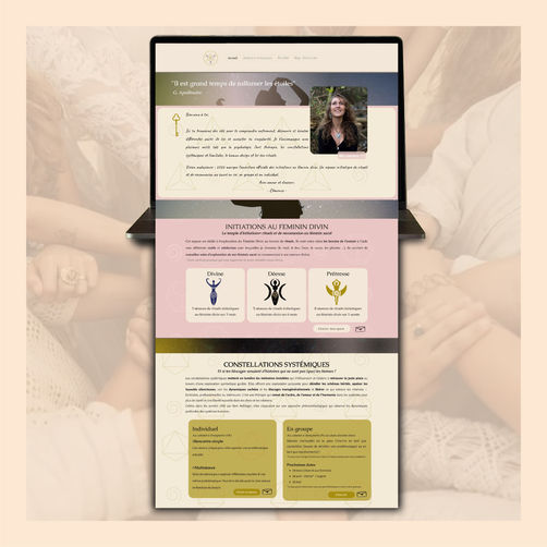 web design, site thérapeute, human design, constellation systémique, retraite, féminin sacré