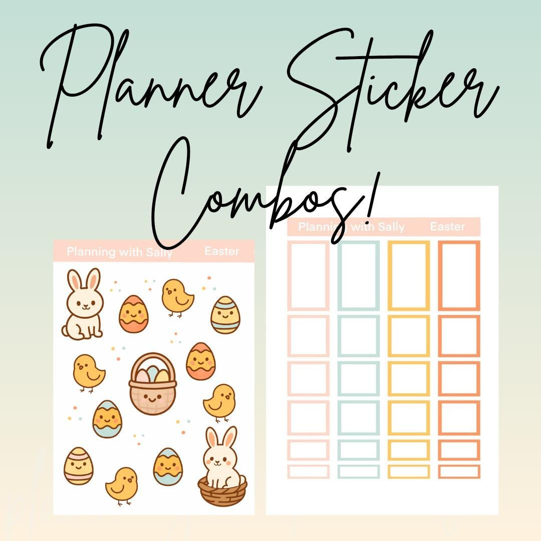 Easter Doodles and Planner Box Stickers