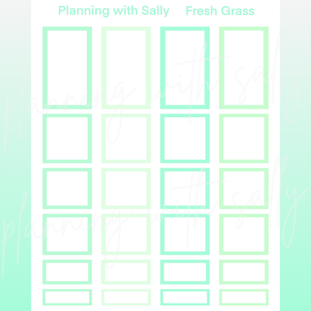 Fresh Grass Planner Box Stickers