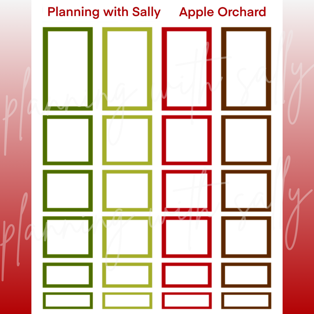 Apple Orchard Planner Box Stickers