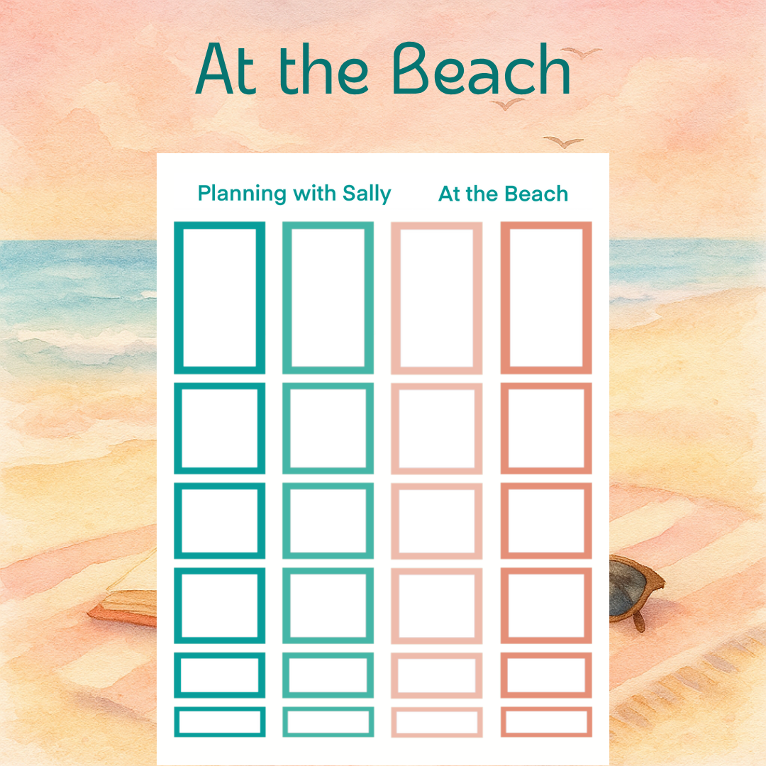 At the Beach Planner Box Stickers