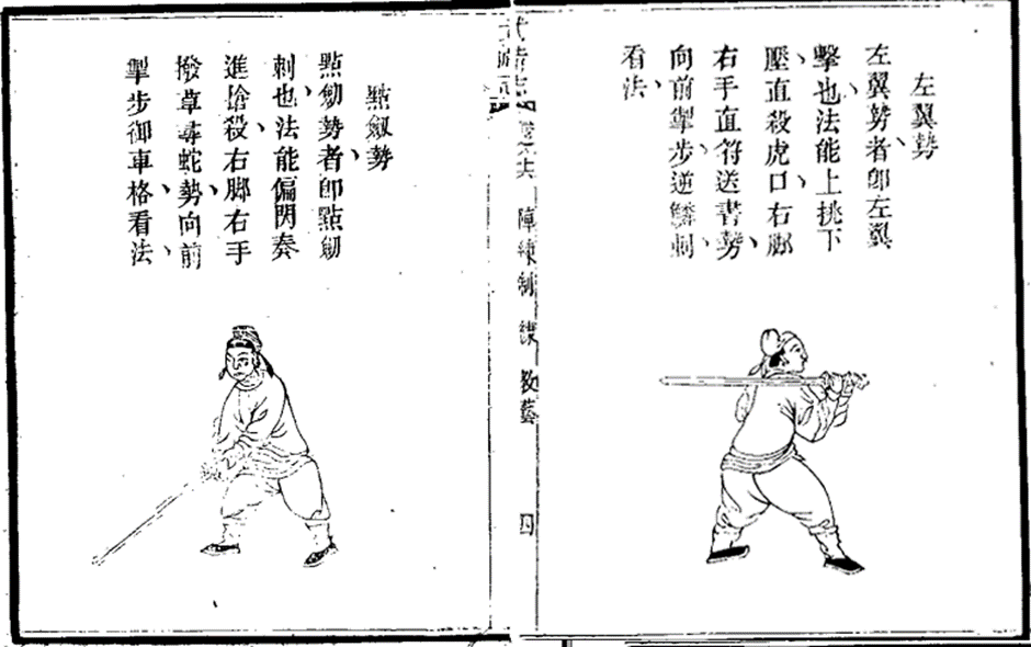 Stances from the Jian Straight Sword manual