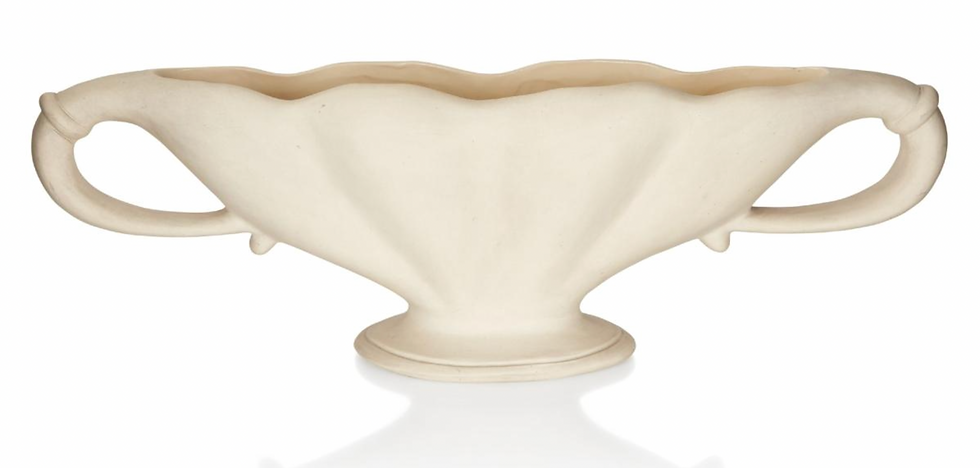 ENORMOUS 65CM UNGLAZED FULHAM POTTERY MANTLE VASE