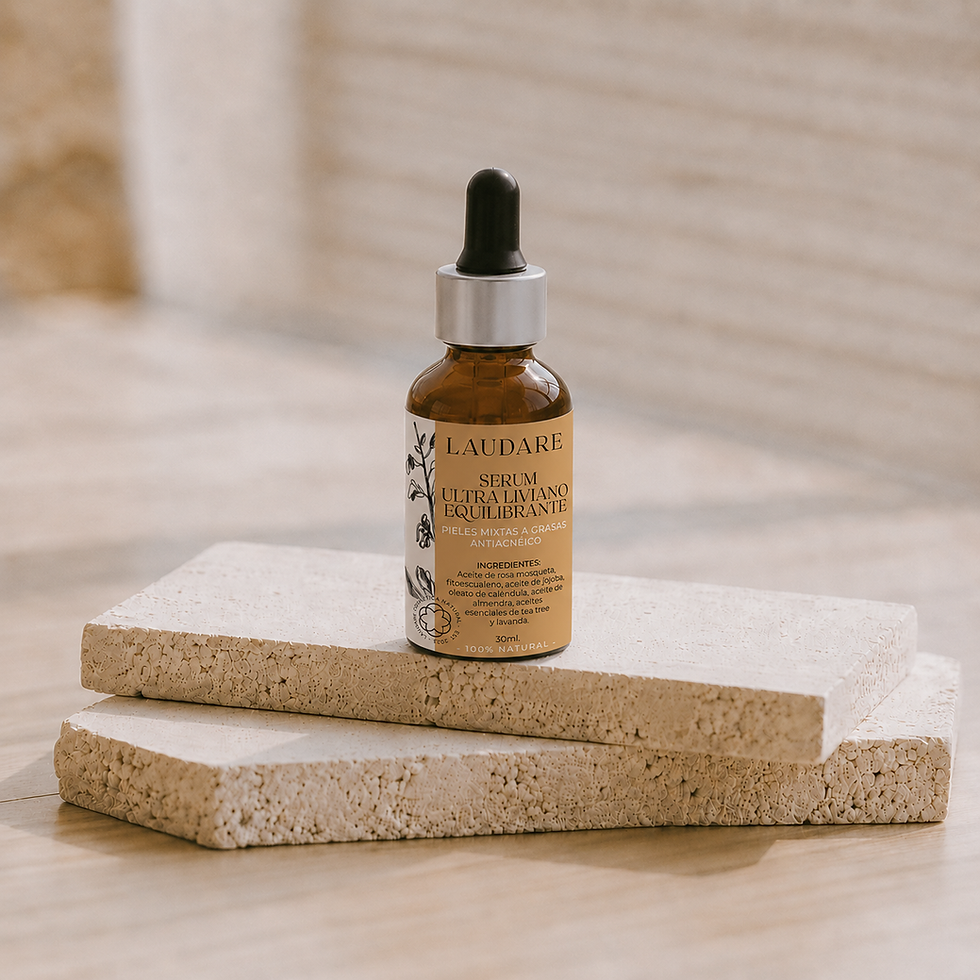 Serum antiacné ultraliviano Laudare para piel mixta a grasa, cosmética natural argentina formulada por farmacéutica