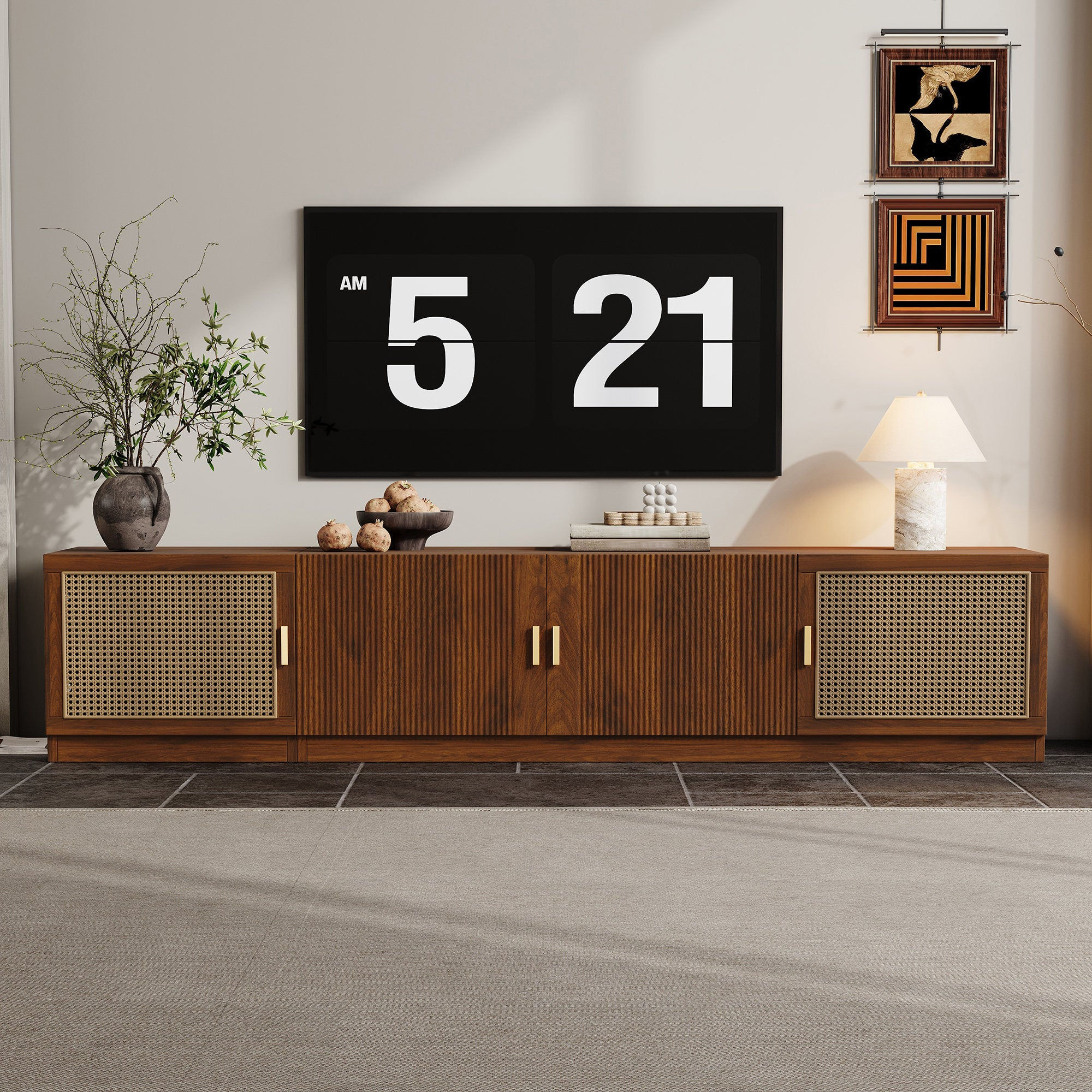 78" TV Stand for TVs Up to 85", TV Console for Living Room, Media Console With