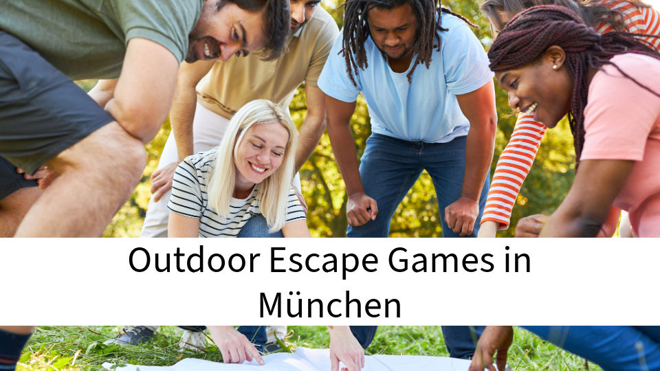 Gruppe junger Leute bei einer Outdoor-Aktivität – Stadtrallye in München