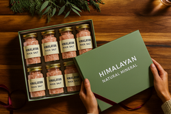 Himalayan edible salt gift set packaging