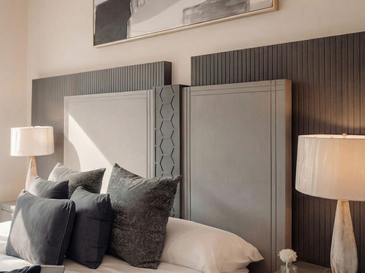 Luxury furniture collection in San Antonio featuring a curated living room with custom upholstered seating, refined finishes, and high-end accent pieces designed by Khamila Design House for Texas Hill Country homes.