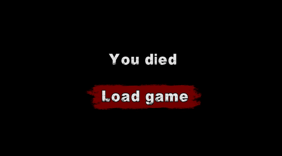 Why is the only option after dying "load game"?