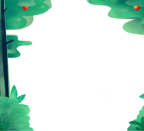 el fondo del bosque Illustrted