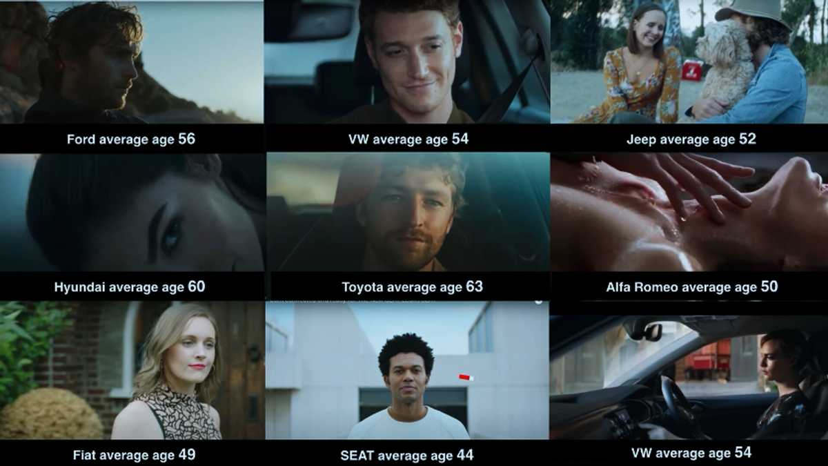 Auto industry blind spot hero illustration.