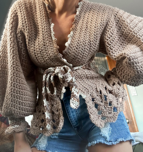 The Wrapped in Ruffles Cardigan | CozyCreativeCrochets