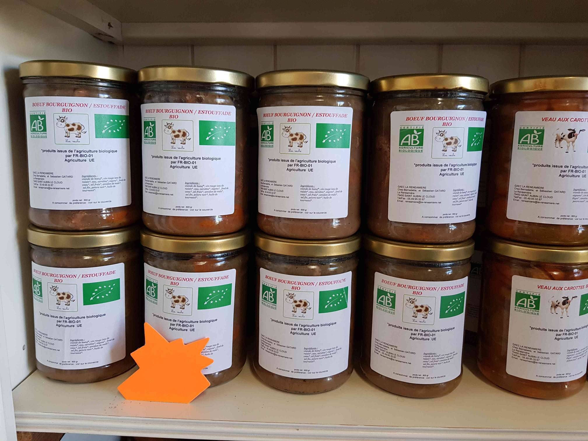 Boeuf bourguignon bio 800g