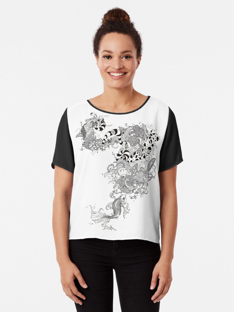 Thumbnail: Koi Bubbles Chiffon T-shirt