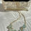 Miniature : Collier en Aigue-marine et or 24 carats sur chaîne en plaqué or