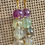 Miniature : Boucles d'oreilles en Fluorite avec de l’or 24 carats