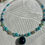Miniature : Collier en apatite et perles en verre