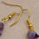 Miniature : Boucles d'oreilles avec de l'améthyste et une chauve-souris