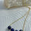Miniature : Collier en Lapis Lazuli et or 24 carats sur chaîne en plaqué or