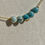 Miniature : Collier en Larimar et or 24 carats sur chaîne en plaqué or