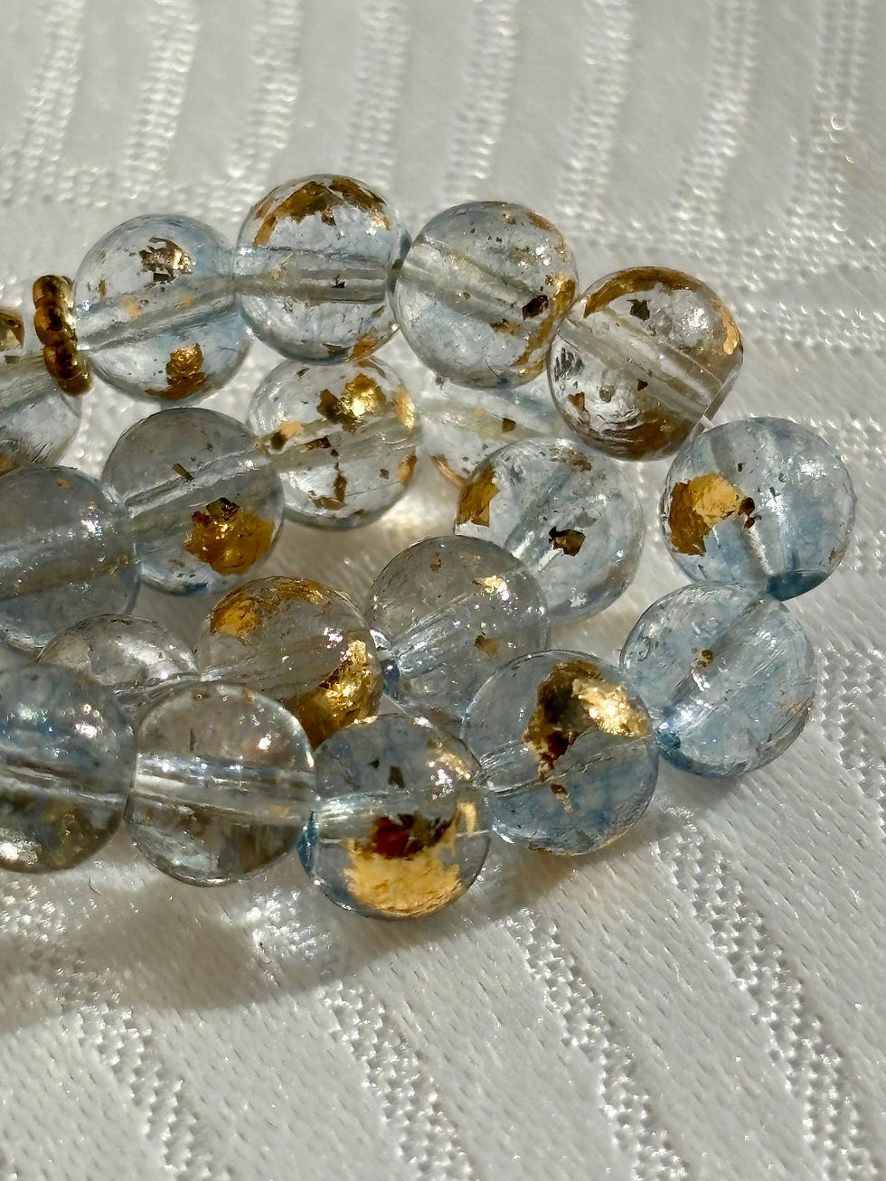 Miniature : Collier en topaze bleu et or 24 carats