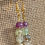 Miniature : Boucles d'oreilles en Fluorite avec de l’or 24 carats