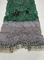 Ajrakh Satin Viscose Silk Saree