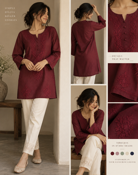 Mul Mul Cotton Chikan Work Top ✨
