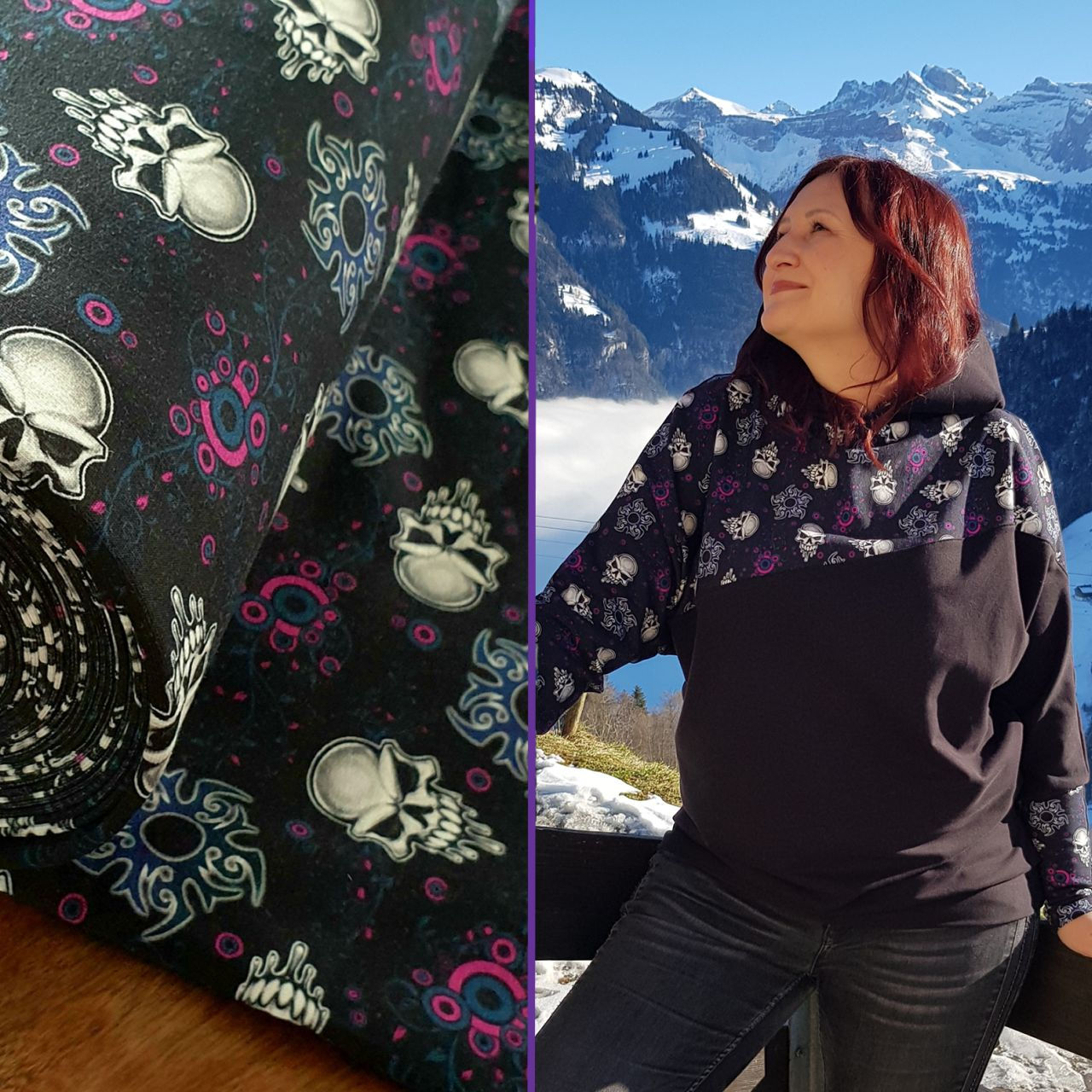 French Terry "Melting Skulls"