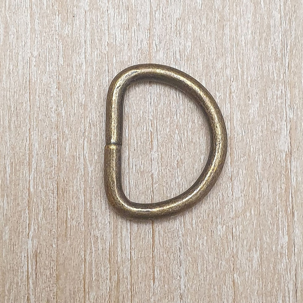 D-Ring 20 mm altmessing