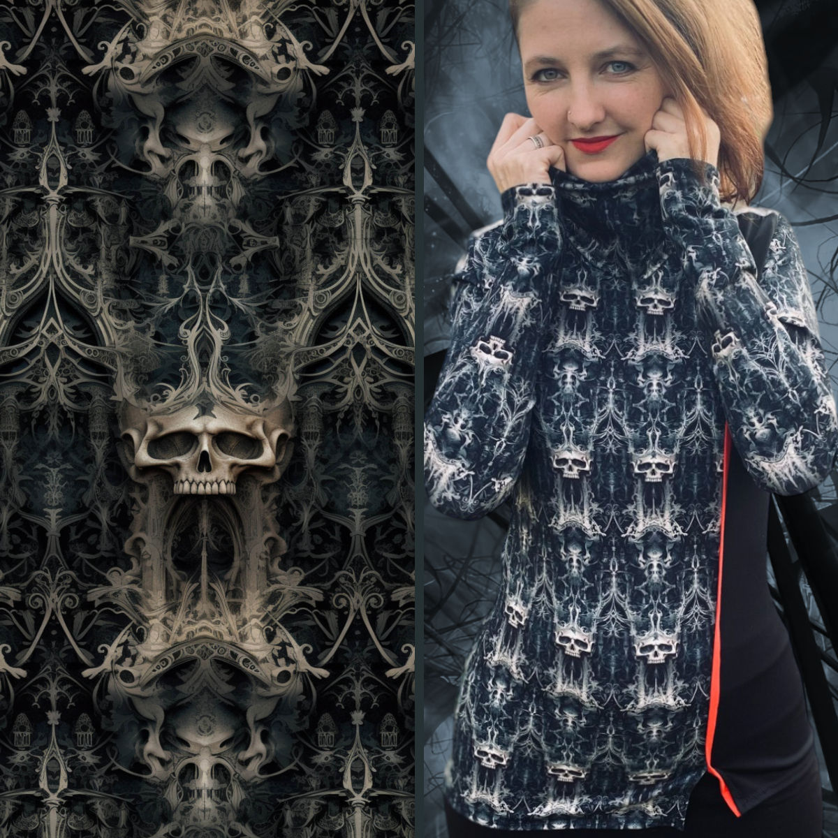 Skull Totenkopf Stoff