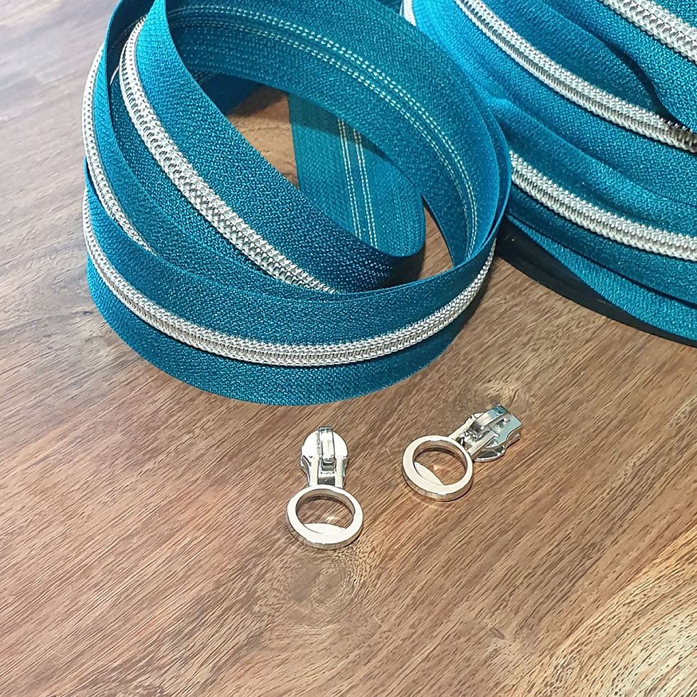 Miniaturbild: Ellipse Schieber silber für Endlosreissverschluss 6.5 mm breit (1 Stück)