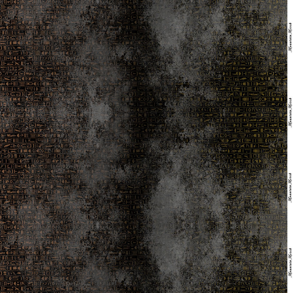 Miniaturbild: Jersey "Horus - God of Light" Hieroglyphen Reststück 130 cm