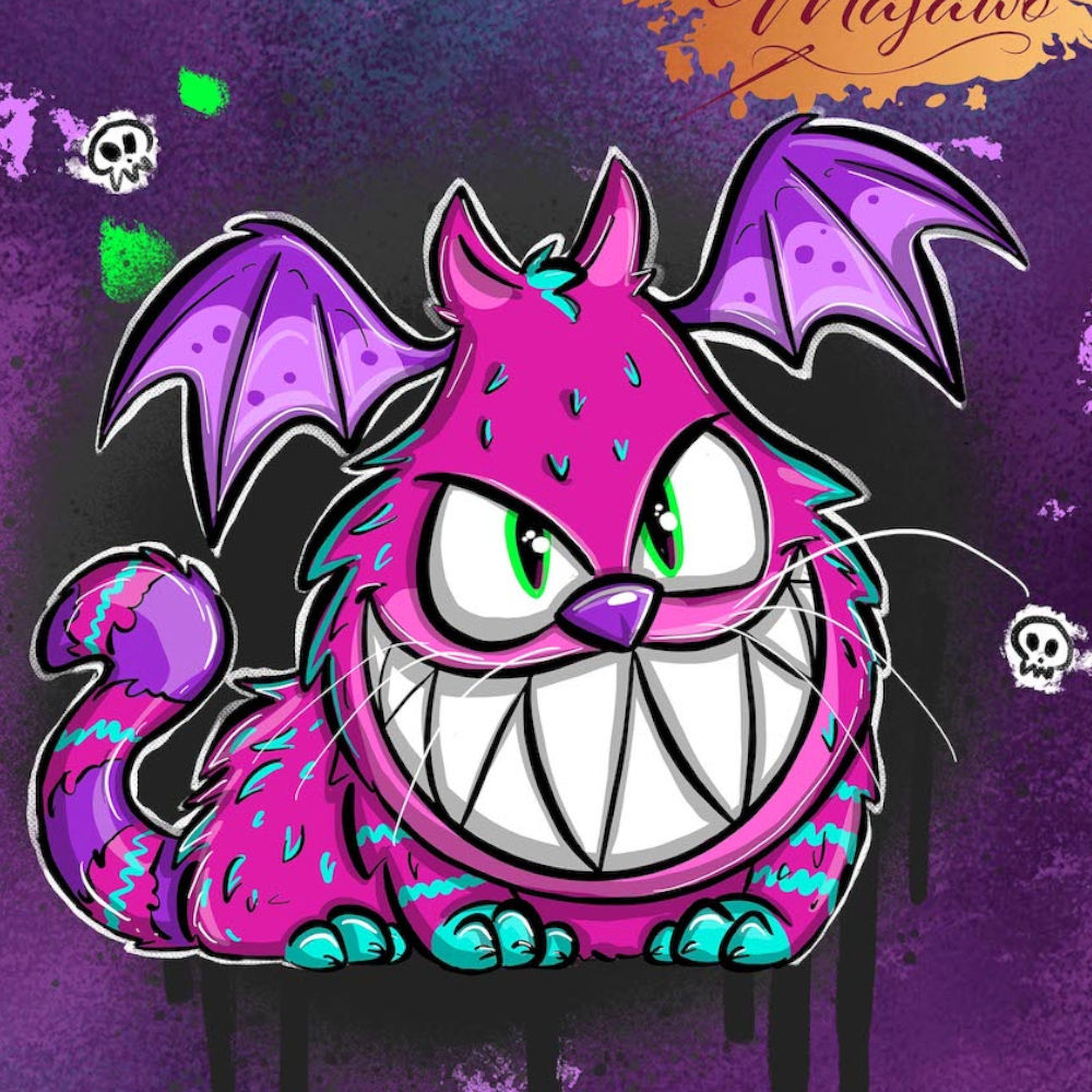 Panel "Flatzi Creature" 75 x 180cm by Majawo