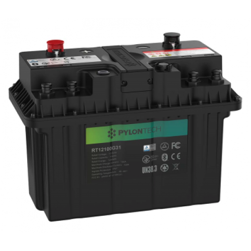 OPEN BOX — Pylontech RT12100G31 12V 100Ah Heated LiFePO4 Battery