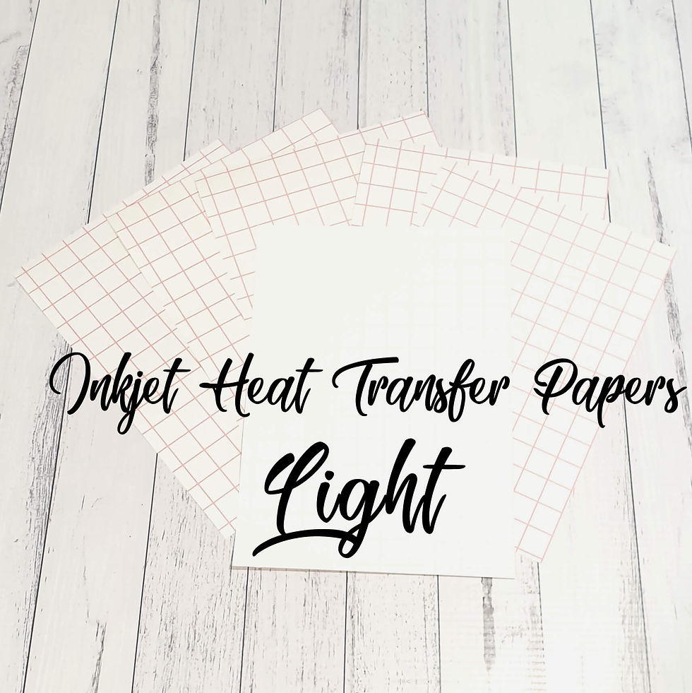Inkjet Printable HTP - Heat Transfer Paper – Light Fabrics (Red Backing)