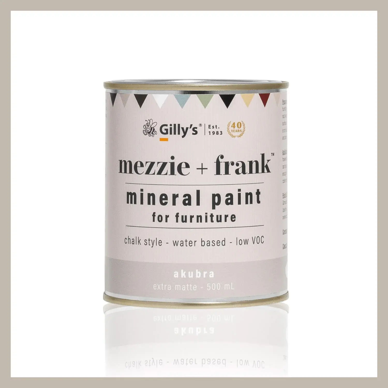 500ml Mezzie + Frank Mineral Paint - Akubra (Chalk Style)