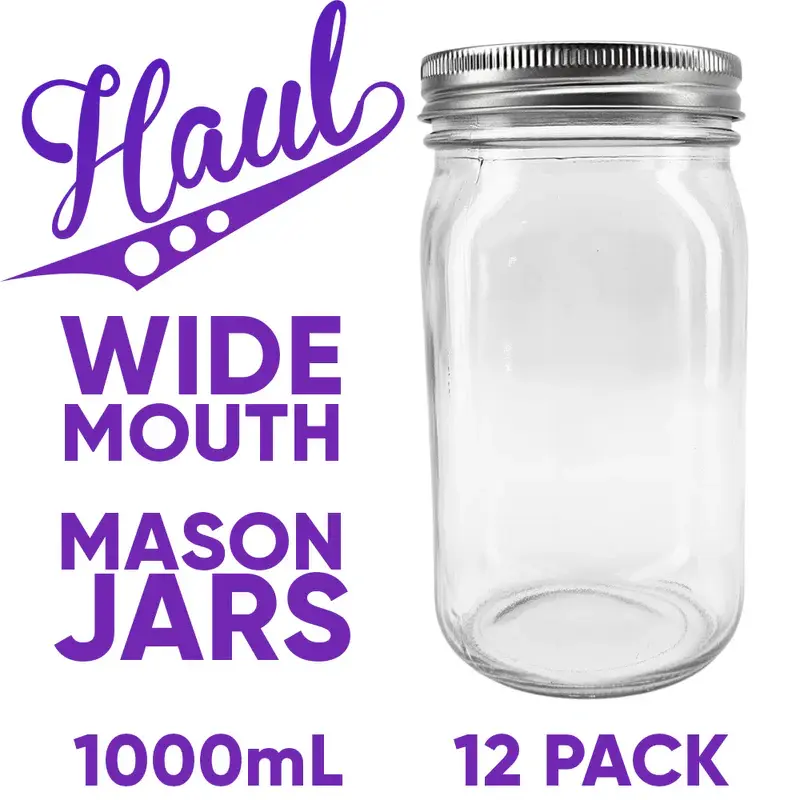 Thumbnail: 1000ml (1L) Haul Wide Mouth Mason Jar